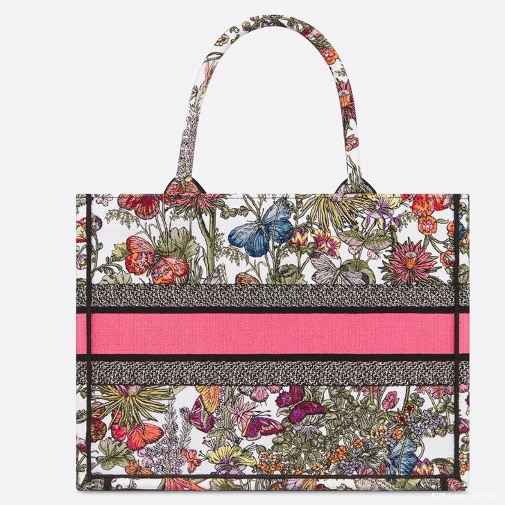 Cheap Millefiori White Dior Mexico Tote Motif Book Canvas Pink 0817 Luxury